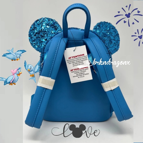 NWT Limited Edition Disney Cruise Line 2022 Loungefly Turquoise Teal BackPack main image 11